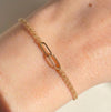 Mothers bracelet family link jewelry gold filled on wrist two links