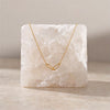 Double link interlocking chain necklace gold filled close up