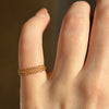 Pinky ring dainty layered chain ring gold filled on hand alternate view