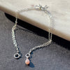 Sterling Silver Dainty Bow Gemstone Bracelet Back View