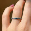 London blue topaz dainty eternity band sterling silver