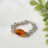 Garnet rolo chain statement ring sterling silver alternate view